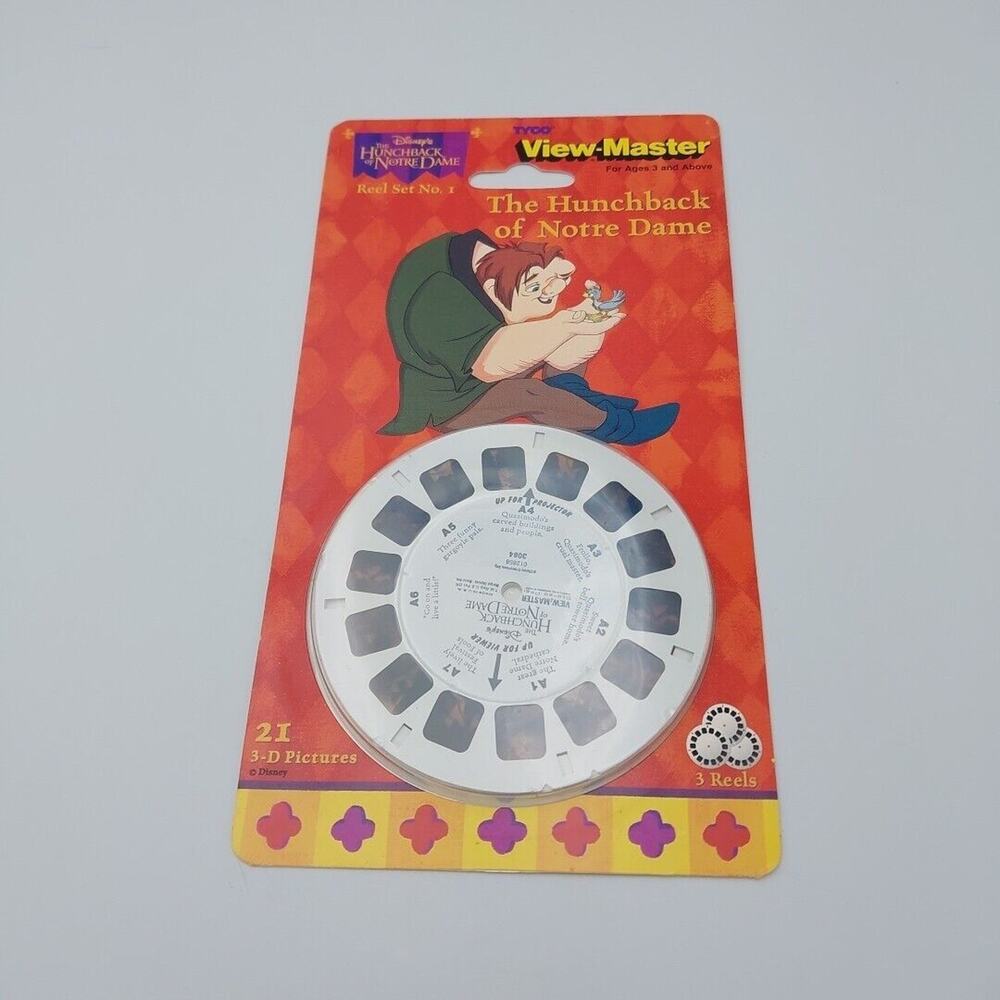 DISNEY THEโ HUNCHBACK OF NOTRE DAME - VINTAGE 1996 TYCO VIEW-MASTER 3-REEL SET 1